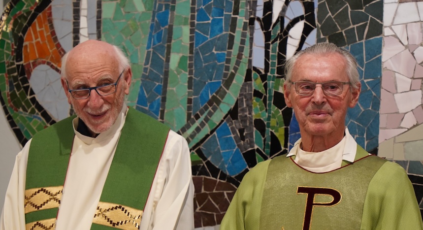 Goldenes Priesterjubiläum von P. Toni Fencz und P. Hans Ettl.