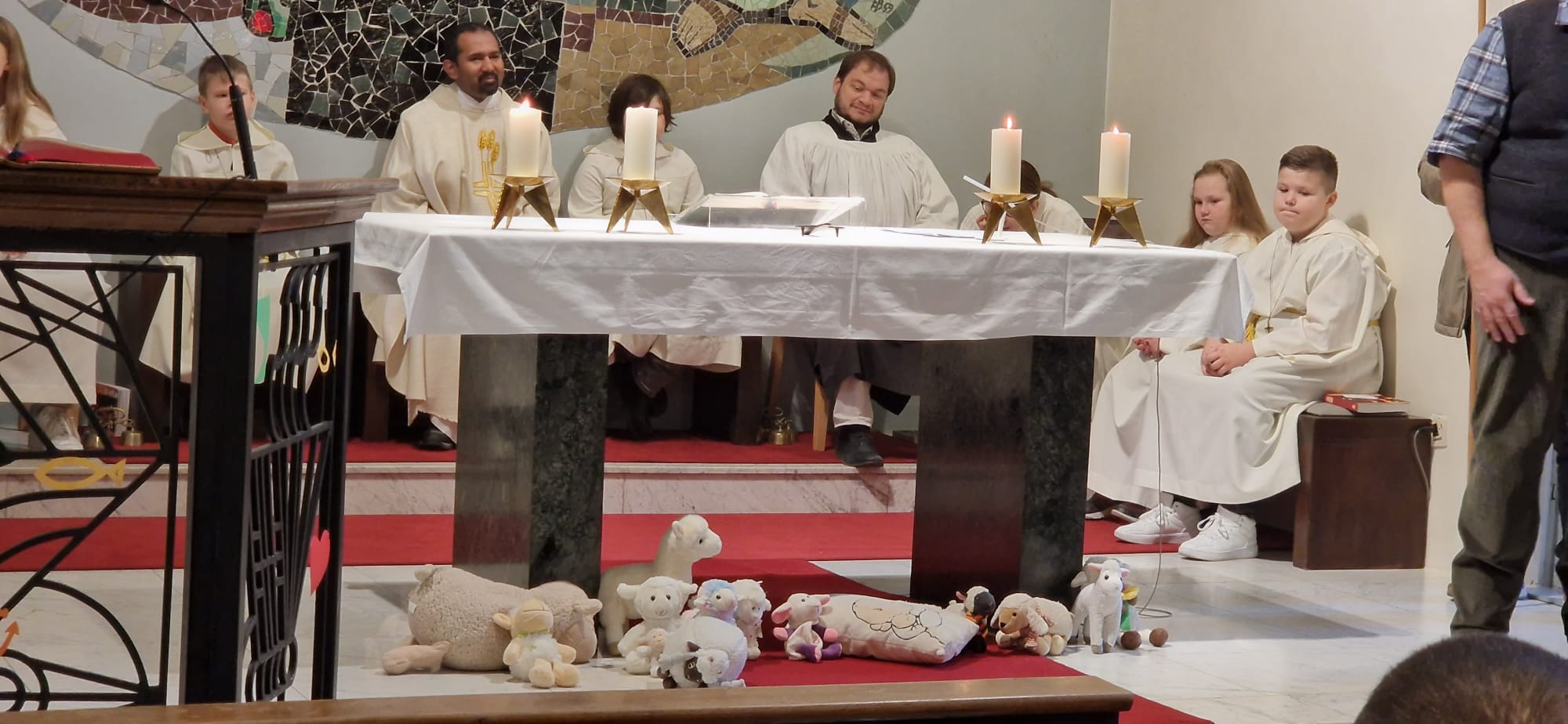 Schafherde Vor Dem Altar